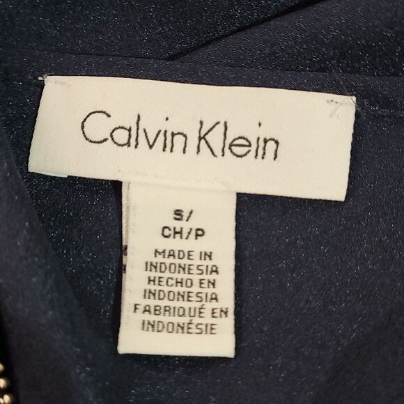 Calvin Klein Women's Deep Blue Blouse with Zip Detail - Picture 3 of 5